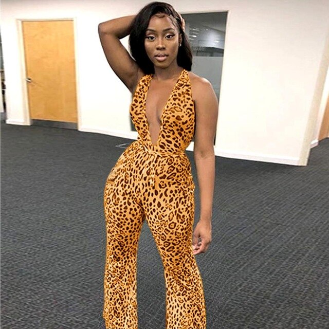 sexy jumpsuit women Casual Rompers print leopard winter jumpsuit femal –  Gaping Account